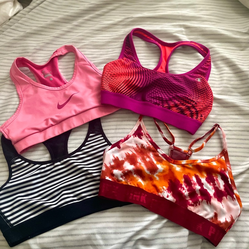 4 sports bras!